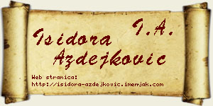 Isidora Azdejković vizit kartica